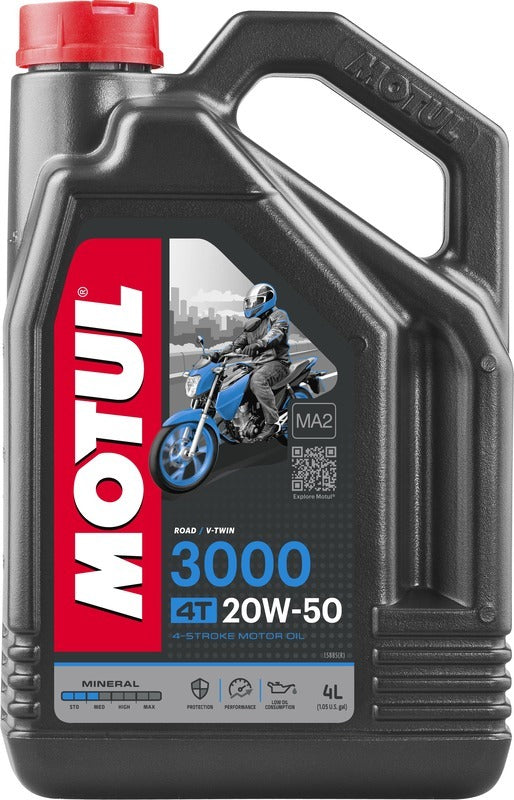 MOTUL 3000 4T Motor Oil - 20W50 4L x4