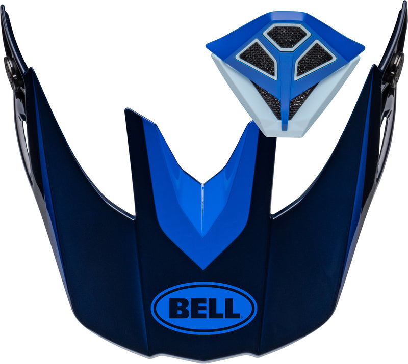 BELL Moto10 Spherical MECHANT Off-Road Peak and Mouthpiece Kit Blue