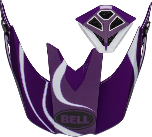 BELL Moto10 Spherical SLAYCO Off-Road Peak and Mouthpiece Kit - Purple