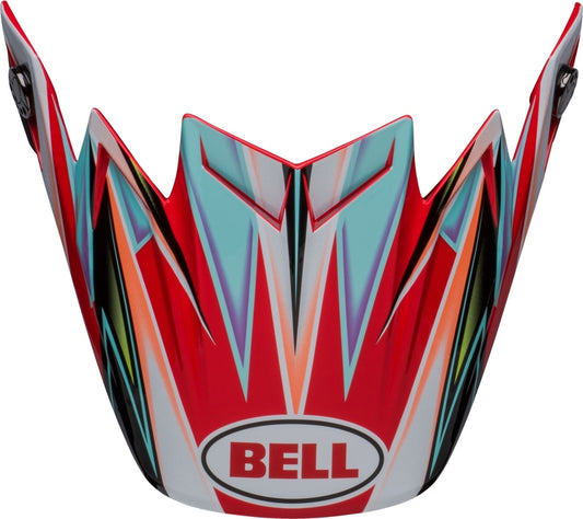 BELL Moto9S Flex TAGGER Off-Road Peak - White/Red