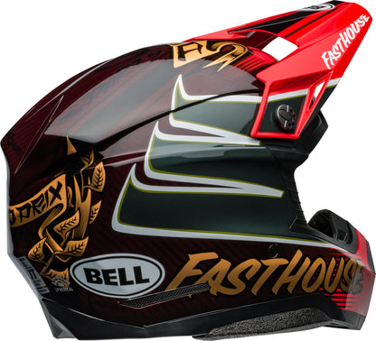 BELL Moto-10 Spherical Helmet - Fasthouse DITD 24 Gloss Red/Gold