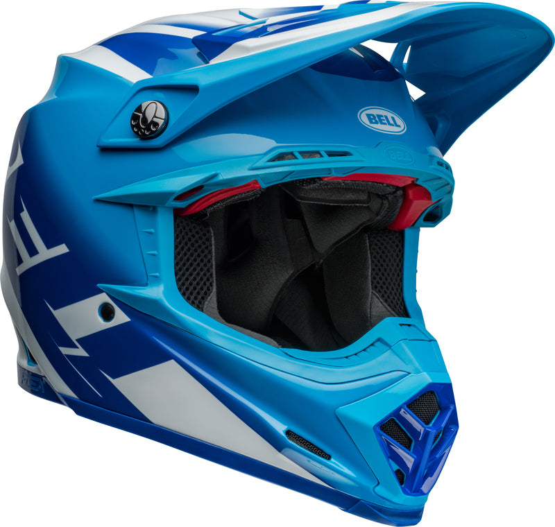 BELL Moto-9S Flex Helmet - Rail Gloss Blue/White