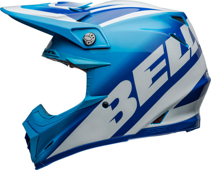 BELL Moto-9S Flex Helmet - Rail Gloss Blue/White