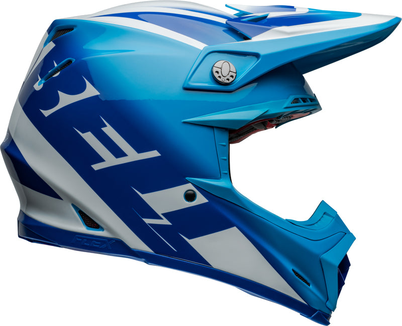 BELL Moto-9S Flex Helmet - Rail Gloss Blue/White