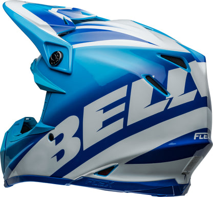 BELL Moto-9S Flex Helmet - Rail Gloss Blue/White