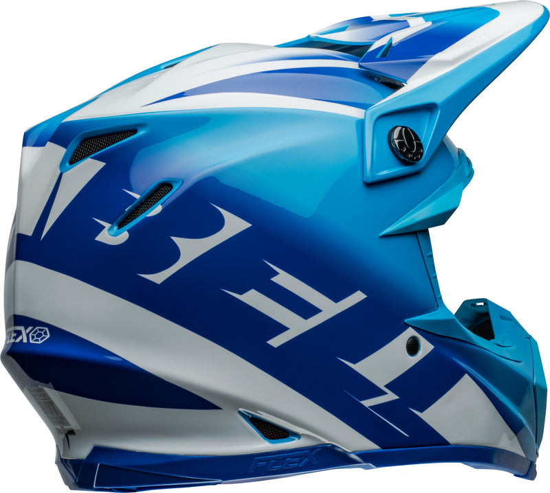 BELL Moto-9S Flex Helmet - Rail Gloss Blue/White