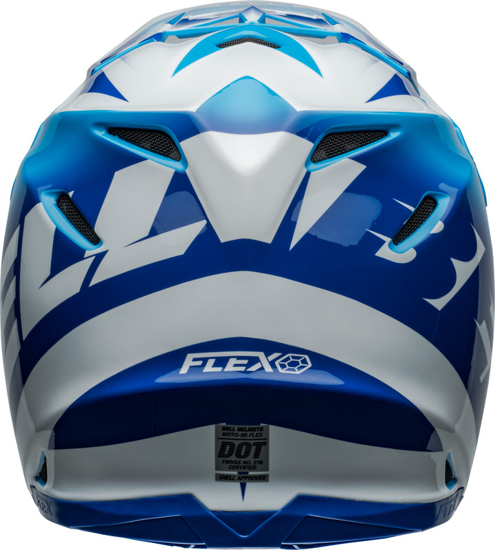 BELL Moto-9S Flex Helmet - Rail Gloss Blue/White