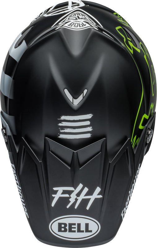 BELL Moto-9S Flex Helmet - Fasthouse MC Core Matte Black/Yellow