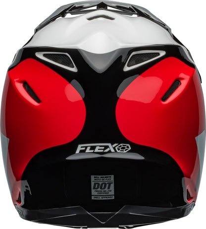 BELL Moto-9S Flex Helmet - Hello Cousteau Stripes Gloss White/Red