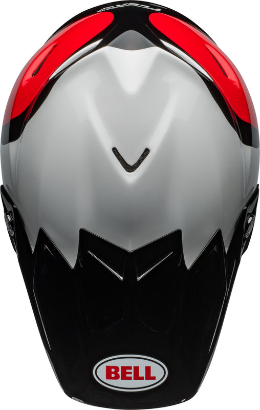 BELL Moto-9S Flex Helmet - Hello Cousteau Stripes Gloss White/Red