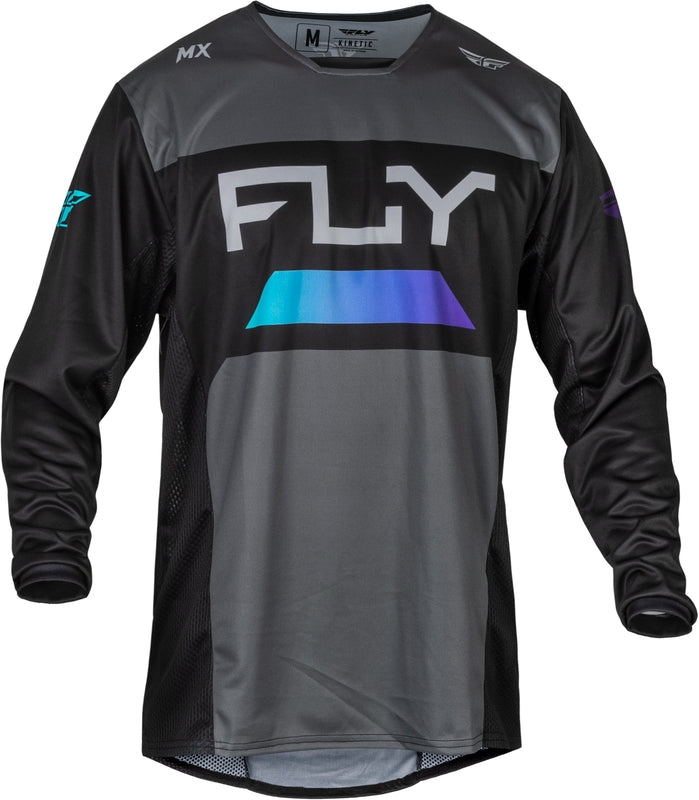 FLY RACING Kinetic Reload Jersey - Charcoal/Black/Blue Iridium