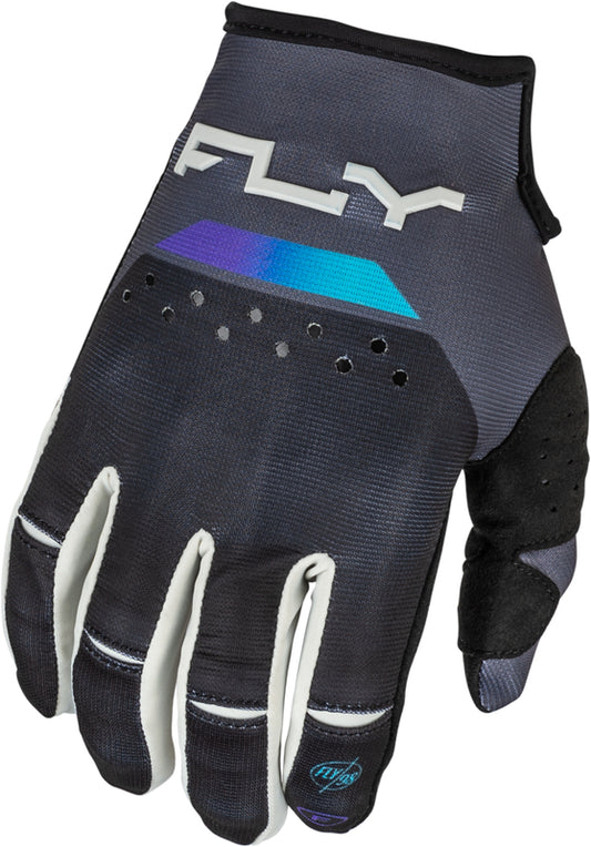 FLY RACING Kinetic Reload Gloves - Charcoal/Black/Blue Iridium