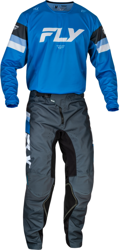 FLY RACING Kinetic Prix Youth Children's size pants - Bright Blue/Charcoal/White