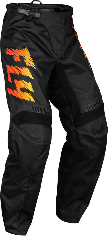 FLY RACING F-16 Youth Kindeermat broek - Zwart/Geel/Oranje