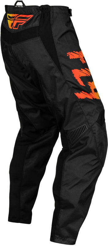 FLY RACING F-16 Youth Children's mat pants - Black/Yellow/Orange