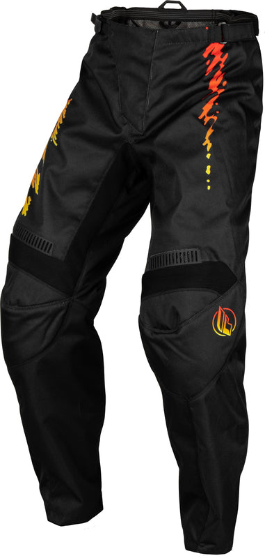 FLY RACING F-16 Youth Kindeermat broek - Zwart/Geel/Oranje