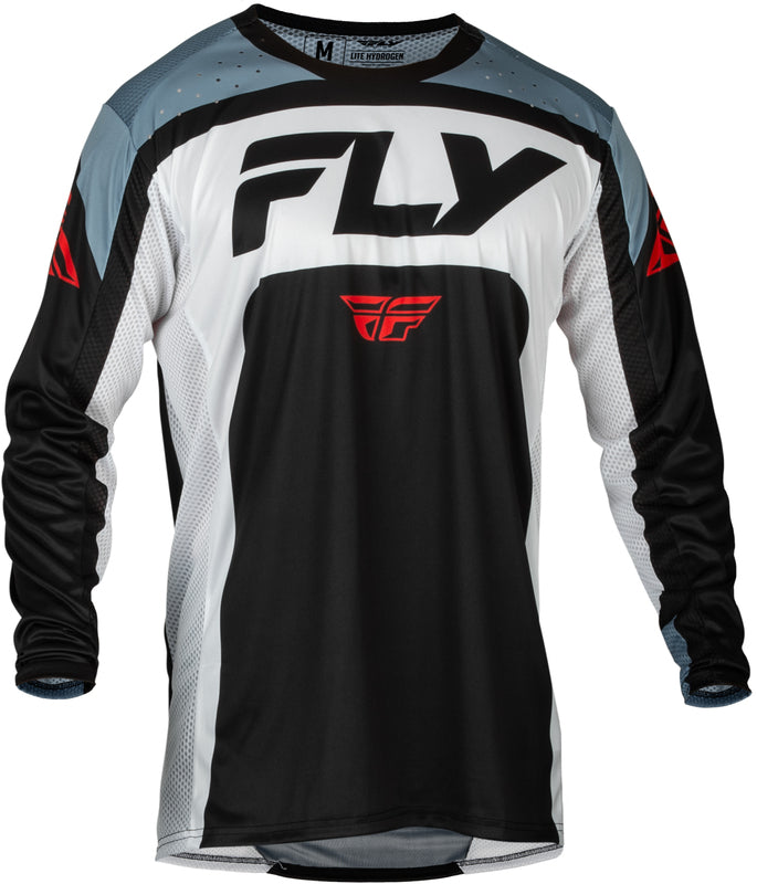 FLY RACING Lite Jersey - Zwart/Wit/Denim Grey