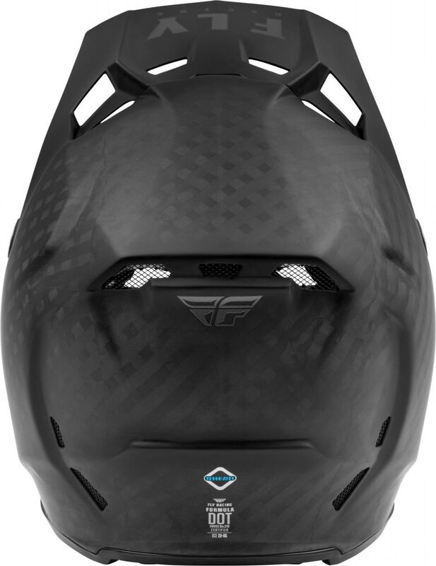 FLY RACING Formula Carbon Kindermaat helm - Mat Black Carbon