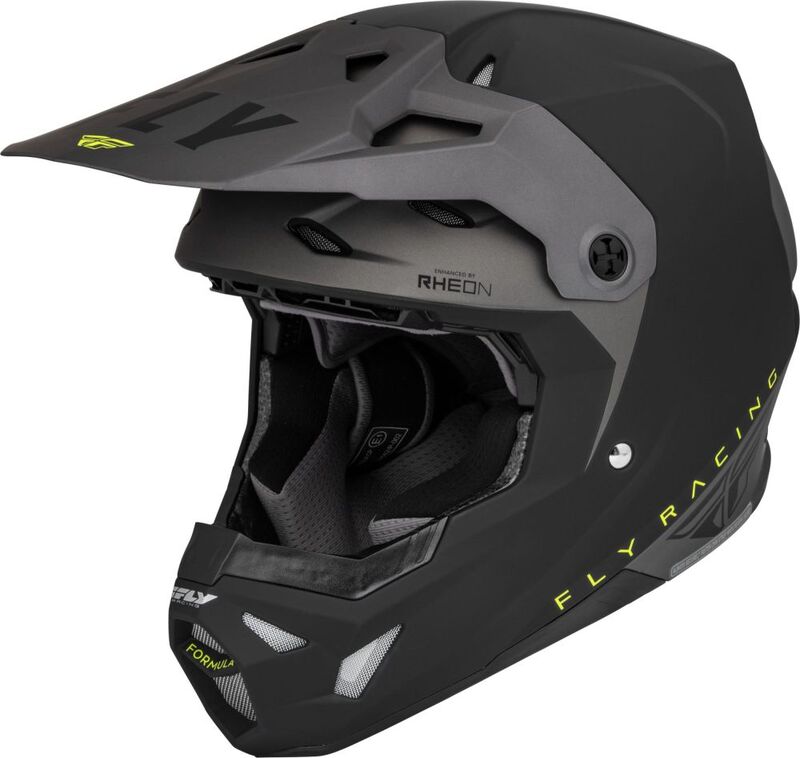 FLY RACING Formula CP Slant Helmet - Matte Black/Grey/Hi-Vis