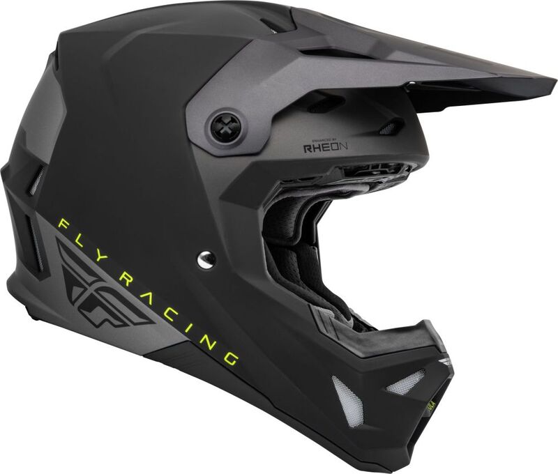 FLY RACING Formula CP Slant Helmet - Matte Black/Grey/Hi-Vis