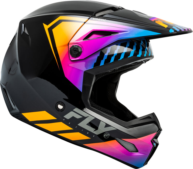 FLY RACING Kinetic Menace Kindermaat helm - Zwart/Sunrise