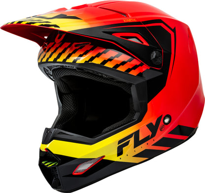 FLY RACING Kinetic Menace Kindermaat helm - Zwart/Sunrise