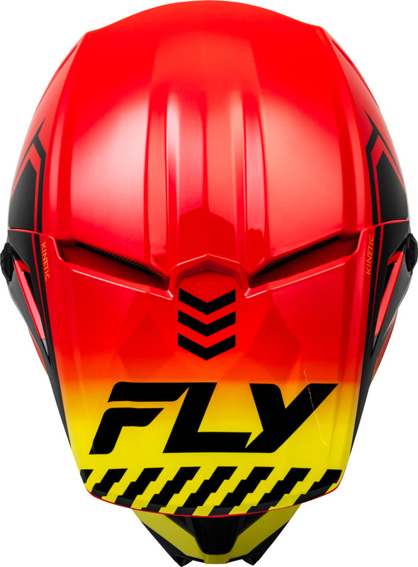 FLY RACING Kinetic Menace Kindermaat helm - Zwart/Sunrise