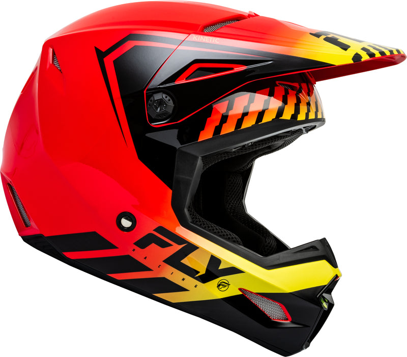 FLY RACING Kinetic Menace Kindermaat helm - Zwart/Sunrise