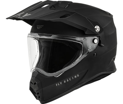 FLY RACING Trekker Solid Helm - Matzwart