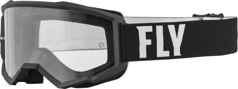 FLY RACING Focus Goggle Black/White - Clear Lens