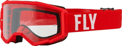 FLY RACING Focus Goggle Black/White - Clear Lens