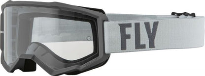 FLY RACING Focus Goggle Black/White - Clear Lens