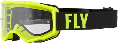 FLY RACING Focus Goggle Black/White - Clear Lens