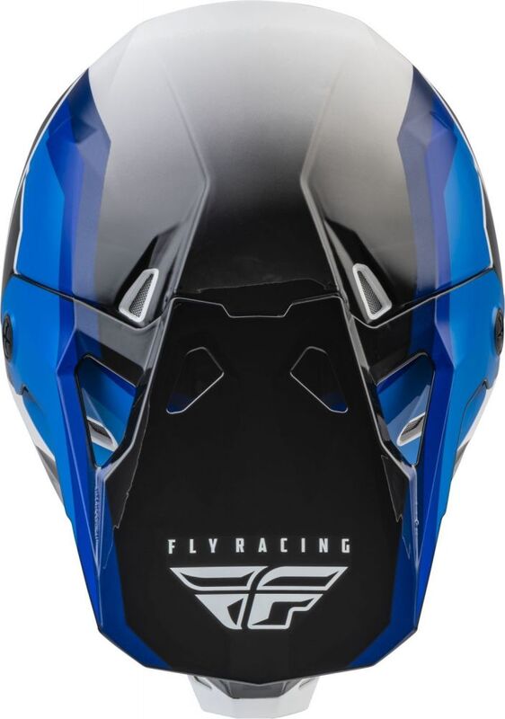 FLY RACING Formula CP Rush Helm - Zwart/Blauw/Wit