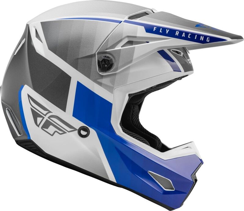 FLY RACING Kinetic Drift Helmet - Blue/Charcoal/White