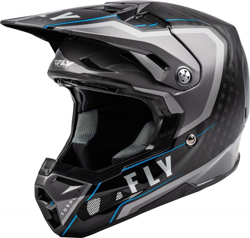 FLY RACING Formula Carbon Axon Helmet Black/Blue