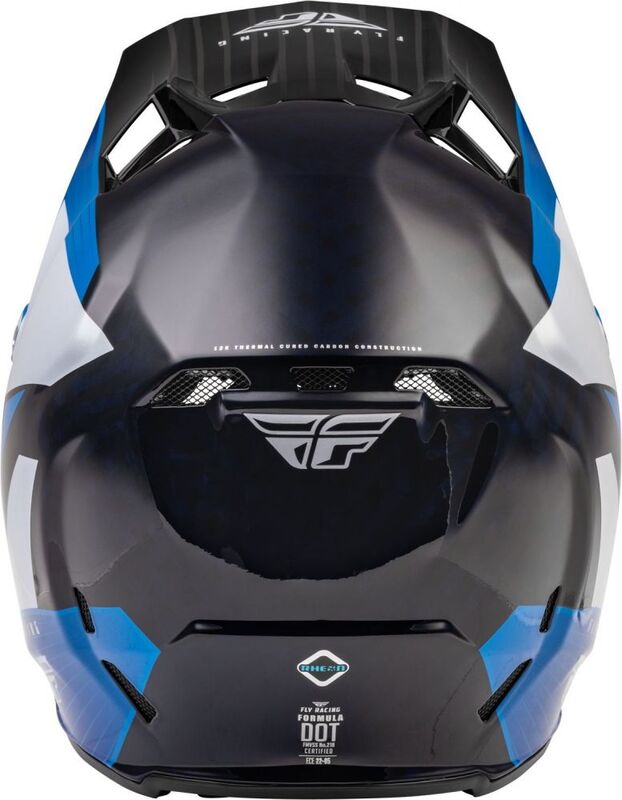 FLY RACING Formula Carbon Prime Helmet Blue/White/Blue Carbon