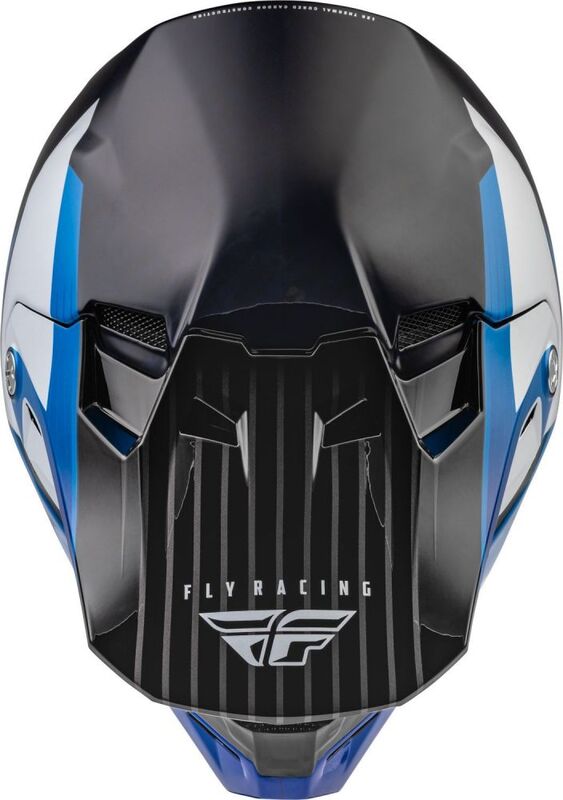 FLY RACING Formula Carbon Prime Helmet Blue/White/Blue Carbon