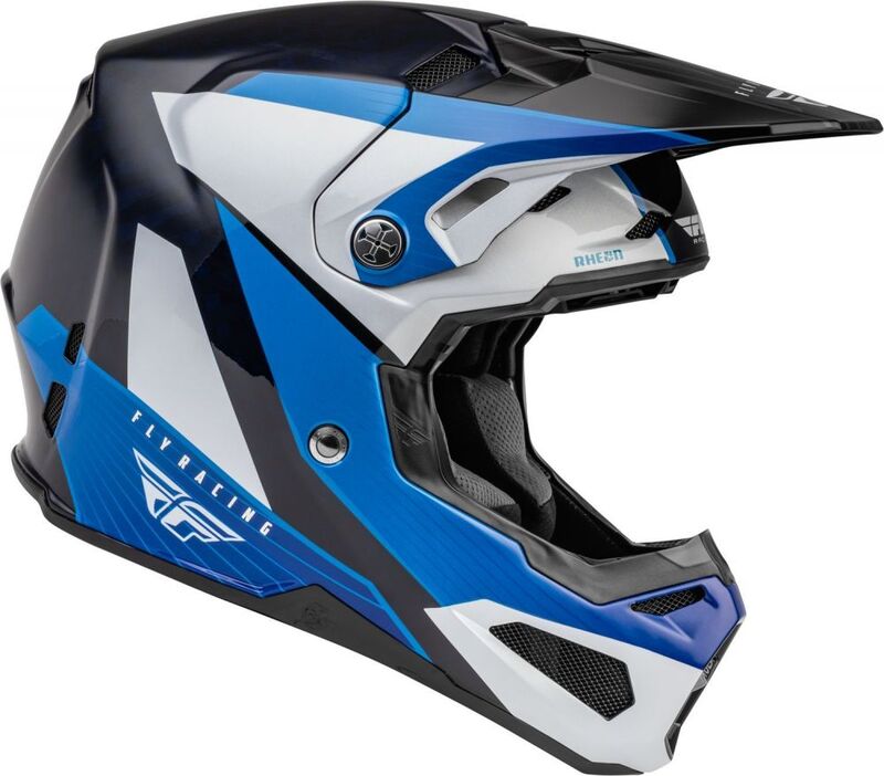 FLY RACING Formula Carbon Prime Helmet Blue/White/Blue Carbon