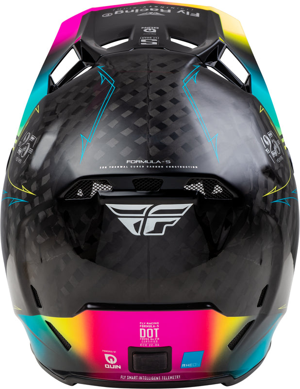 FLY RACING Formula Smart Carbon Legacy Helmet - Black/Electric Blue/Fuschia