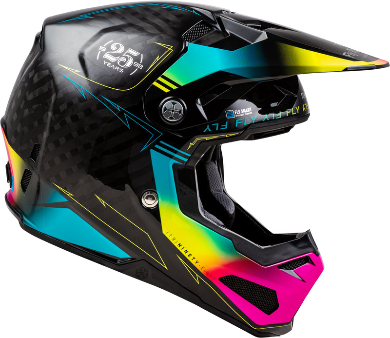 FLY RACING Formula Smart Carbon Legacy Helmet - Black/Electric Blue/Fuschia