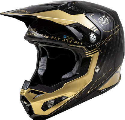 FLY RACING Formula Smart Carbon Legacy Helm - Zwart/Electric Blue/Fuschia