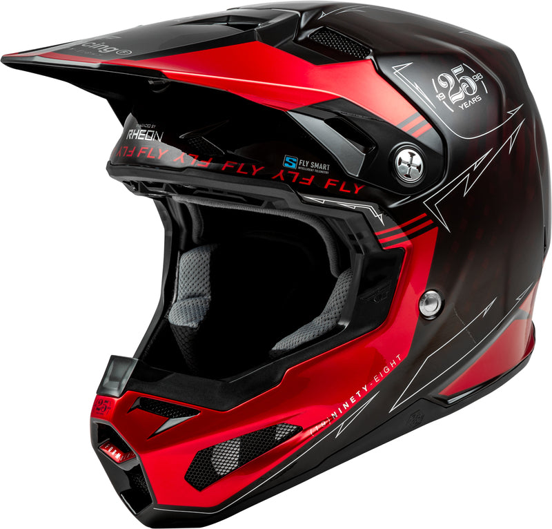 FLY RACING Formula Smart Carbon Legacy Helm - Zwart/Electric Blue/Fuschia