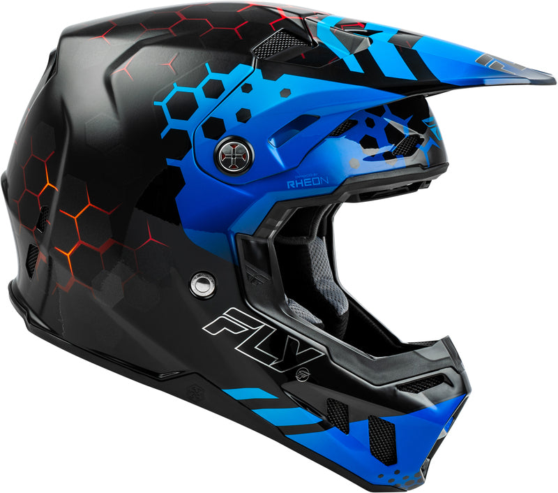 FLY RACING Formula CC Tektonic Helm - Zwart/Blauw/Rood