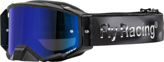 FLY RACING Zone Elite Motocross Goggles - Black/Gray Camo with Dark Blue/Smoke Lenses