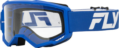 FLY RACING Focus Crossbrillen - Zwart/Neon geel met Heldere Lens