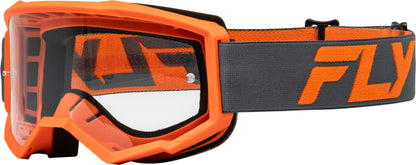 FLY RACING Focus Crossbrillen - Zwart/Neon geel met Heldere Lens