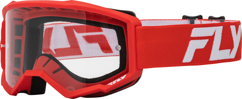 FLY RACING Focus Crossbrillen - Zwart/Neon geel met Heldere Lens