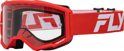 FLY RACING Focus Crossbrillen - Zwart/Neon geel met Heldere Lens