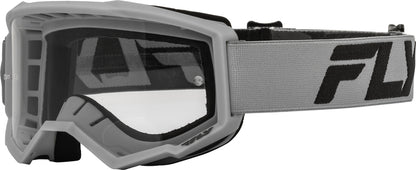 FLY RACING Focus Motocross Goggles - Black/Neon Yellow with Clear Lens